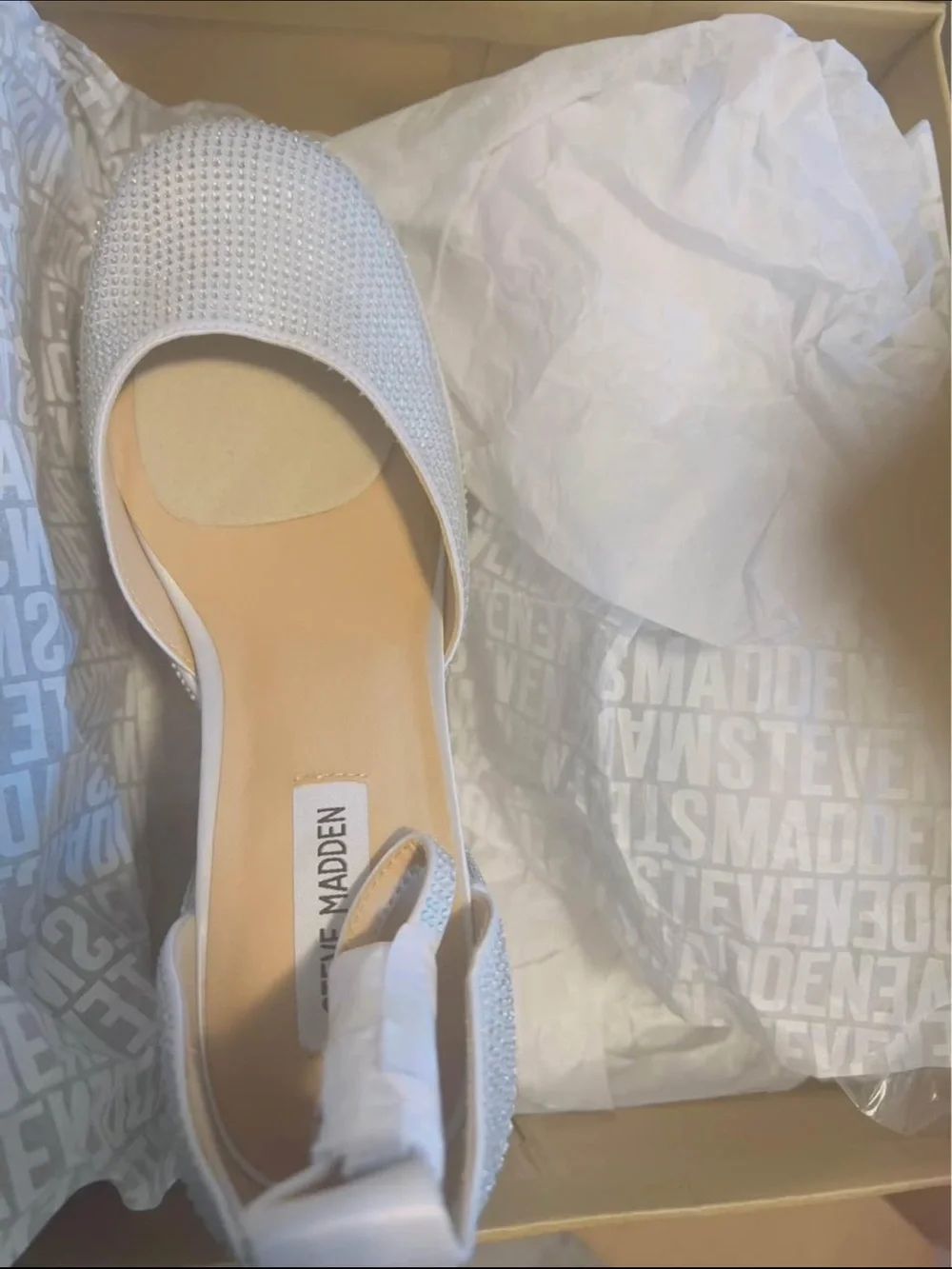 Steve Madden Silver Crystal-Embellished Platform Ankle-Strap Pumps